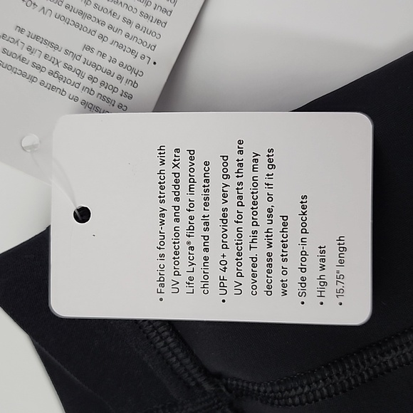 NWT Lululemon High-Rise Paddle  Crop Length Black Blossom Pink Multi Size 6 - Picture 9 of 16